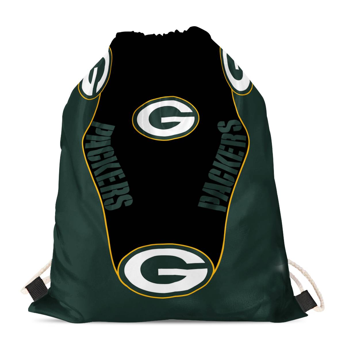 Green Bay Packers Drawstring Backpack sack / Gym bag 18" x 14" 001